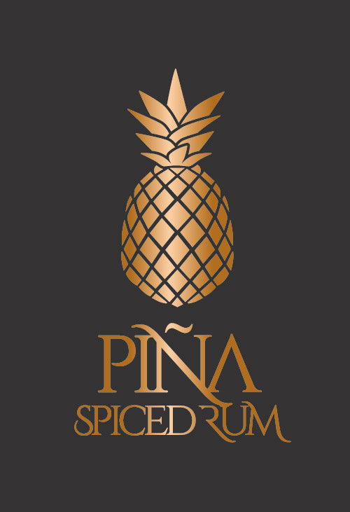 Lord Byron Distillery Pina Spiced Rum Logo Design