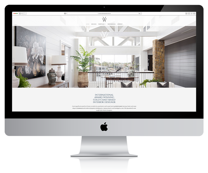 Vanessa Wood Interiors Website Design and Development Image