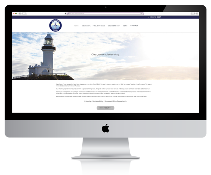 Cape Byron Power Website Design and Development 2