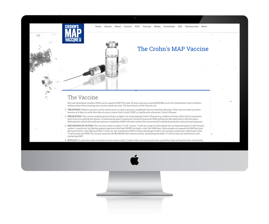 Julie McCoy Crohn's MAP Vaccine Website Development - About The Vaccine