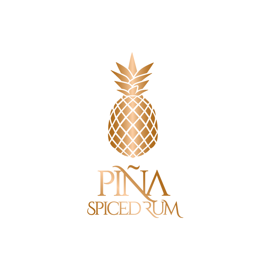 Lord Byron Distillery Pina Spiced Rum Logo Design 