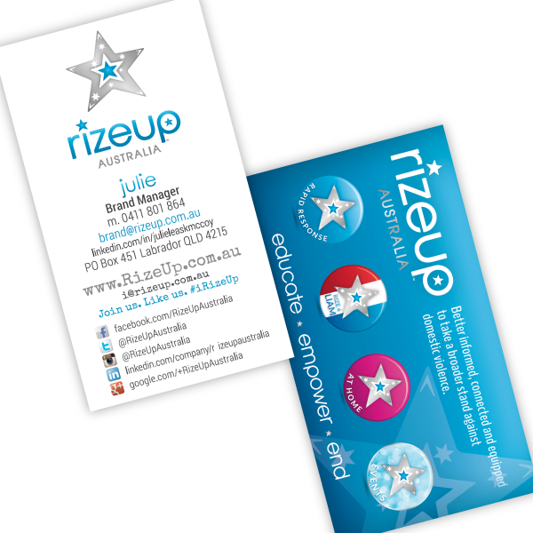 Rizeup Australia Business Cards