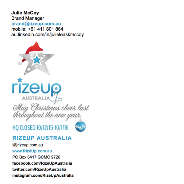 Rizeup Australia Email Signatures