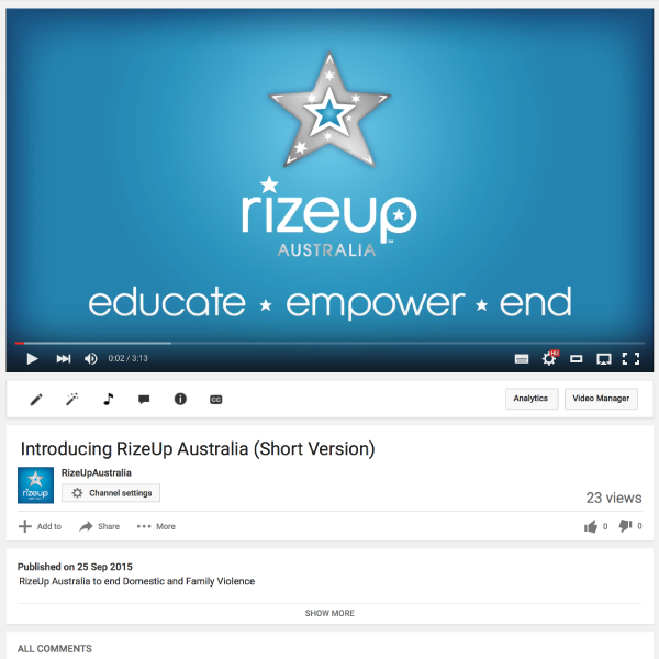Rizeup Australia Video Scripting, Production and Voiceover