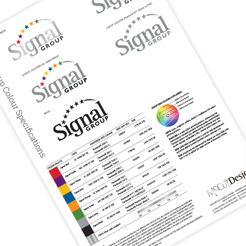 Signal Group Logo Design and Colour Specifications